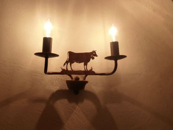 Applique double , Vache Fer forgé