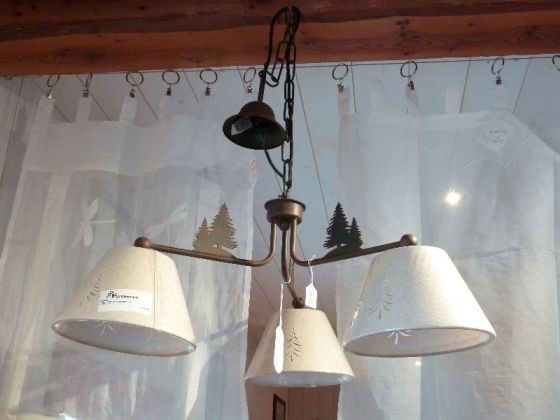 Lustre Sapins  Abats Jours Crème